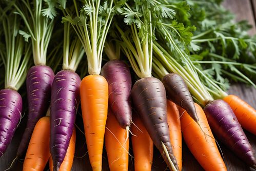 土壤美味植物農(nóng)產(chǎn)品胡蘿卜圖片攝影圖 以禾本科雜草為背景的生動(dòng)呈現(xiàn)